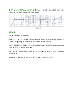 Bài 1 trang 104 Toán 6 Tập 1 | Cánh diều Giải toán lớp 6