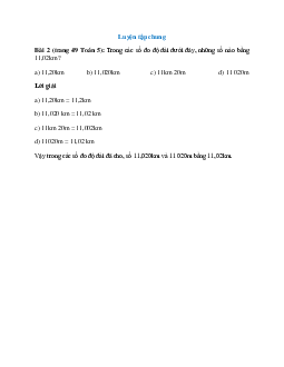 Trong các số đo độ dài dưới đây, những số nào bằng 11,02km? 11,20km