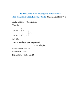 Tổng của hai số là 45. Tỉ số của hai số đó là 3/2. Tìm hai số đó