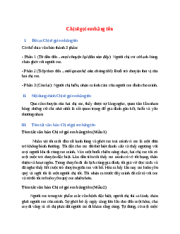 Bố cục bài Chị sẽ gọi em bằng tên chuẩn nhất