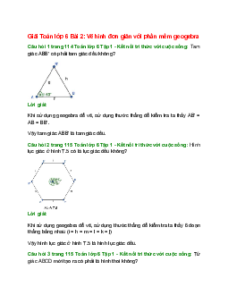 Toán lớp 6 Bài 2: Vẽ hình đơn giản với phần mềm geogebra – Kết nối tri thức