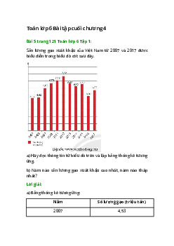 Bài 5 trang 121 Toán 6 Tập 1 | Chân trời sáng tạo Giải toán lớp 6