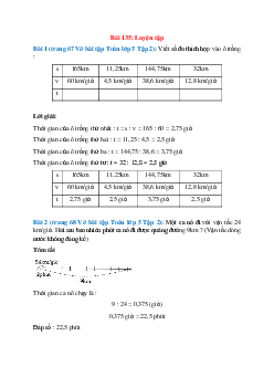 Vở bài tập Toán lớp 5 Tập 2 trang 67, 68 Bài 135: Luyện tập