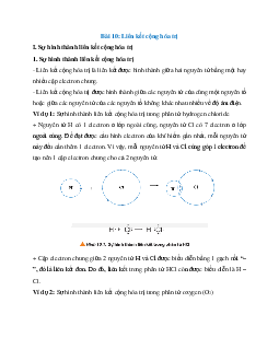 Lý thuyết Liên kết cộng hóa trị (Chân trời sáng tạo 2024) hay, chi tiết | Hóa học 10