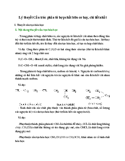 Lý thuyết Cấu trúc phân tử hợp chất hữu cơ  (mới 2023 + 14 câu trắc nghiệm) hay, chi tiết