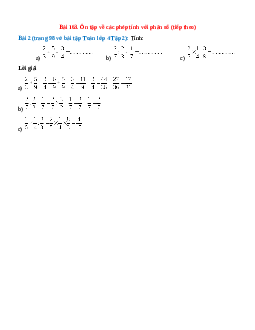 Tính: 2/3 + 5/9 - 3/4, 2/7 : 2/3 - 1/7, 2/5 x 1/4 : 3/8