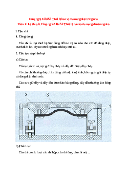 Lý thuyết Công nghệ 8 Bài 53 (mới 2023 + 10 câu trắc nghiệm): Thiết bị bảo vệ của mạng điện trong nhà