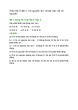 Bài 2 trang 53 Toán 6 Tập 1 | Chân trời sáng tạo Giải toán lớp 6