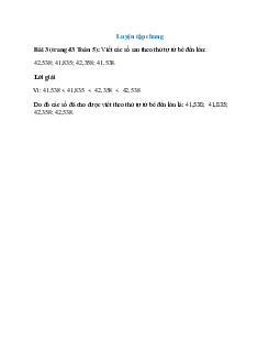 Viết các số sau theo thứ tự từ bé đến lớn:  42,538; 41,835; 42,358; 41,538