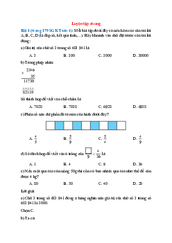 Toán lớp 4 trang 179, 180 Luyện tập chung