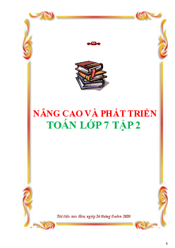 Nâng cao và phát triển Toán 7 - tập 2