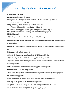 Chuyên đề Số nguyên tố, hợp số