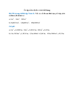 Viết các số đo sau dưới dạng số thập phân có đơn vị đo là héc-ta: 1m2; 18m2