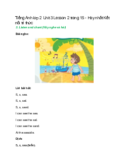 Tiếng Anh lớp 2 Unit 3 Lesson 2 trang 15 – Kết nối tri thức