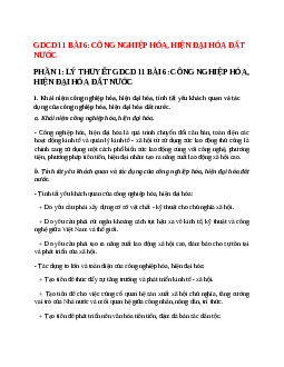 Lý thuyết GDCD 11 Bài 6 (mới 2023 + 15 câu trắc nghiệm): Công nghiệp hóa, hiện đại hóa đất nước
