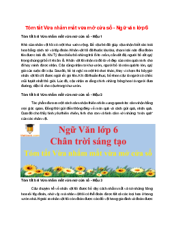 TOP 12 mẫu Tóm tắt Vừa nhắm mắt vừa mở cửa sổ 2025 hay, ngắn gọn