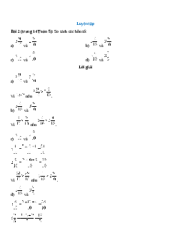 So sánh các hỗn số Bài 2 trang 14 Toán 5