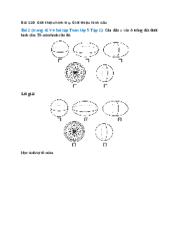 Ghi dấu x vào ô trống đặt dưới hình cầu. Tô màu hình cầu đó