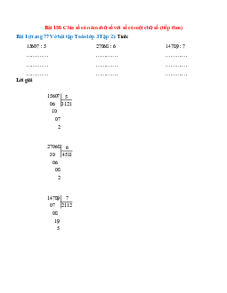 Tính 15607 : 5 ; 27068 : 6 ; 14789 : 7