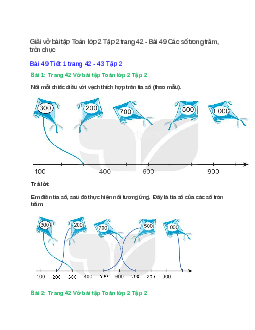Vở bài tập Toán lớp 2 Tập 2 trang 42, 43, 44 Bài 49: Các số trong trăm, tròn chục | Kết nối tri thức