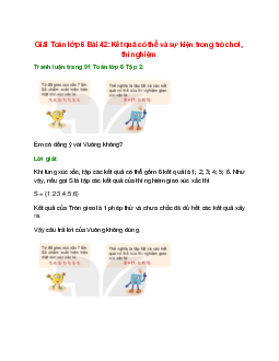 Tranh luận trang 91 Toán 6 Tập 2 | Kết nối tri thức Giải toán lớp 6