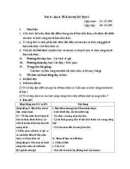 Giáo án Sinh học 10 Bài 8: Tế bào nhân thực mới nhất – CV5512