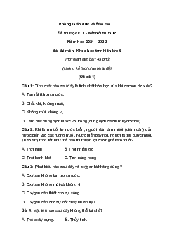 Bộ 4 Đề thi Khoa học tự nhiên lớp 6 Học kì 1 năm 2024 - 2025 tải nhiều nhất - Kết nối tri thức