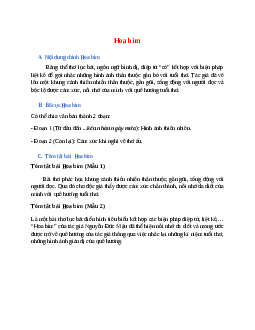 Nội dung chính bài Hoa bìm hay, chính xác nhất