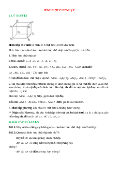 Hình hộp chữ nhật - Hình học lớp 8