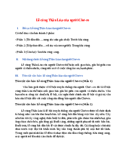 Bố cục bài Lễ cúng Thần Lúa của người Chơ-ro chuẩn nhất
