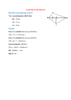 Tính diện tích khu đáy ABCD