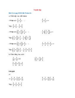 Toán lớp 4 trang 134 Luyện tập