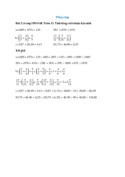 Tính bằng cách thuận tiện nhất: (689 + 875) + 125 