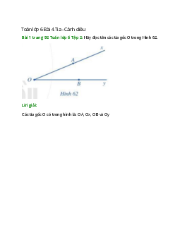 Bài 1 trang 92 Toán 6 Tập 2 | Cánh diều Giải toán lớp 6