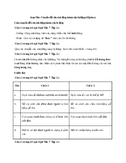 Soạn bài Chuyển đổi câu chủ động thành câu bị động (tiếp theo) - ngắn nhất Soạn văn 7