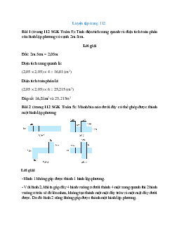 Toán lớp 5 trang 112 Luyện tập