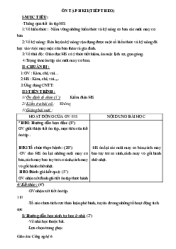 GIÁO ÁN CÔNG NGHỆ 6 ÔN TẬP HKII (TIẾP THEO) MỚI NHẤT – CV5555