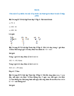 Vở bài tập Toán lớp 5 Tập 1 trang 82 Bài 66: Chia một số tự nhiên cho một số tự nhiên mà thương tìm được là một số thập phân
