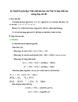 Lý thuyết Luyện tập: Tính chất hóa học của nitơ và hợp chất của chúng  (mới 2023 + 16 câu trắc nghiệm) hay, chi tiết