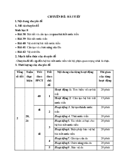 Giáo án Sinh học 8 Bài 39: Giáo án Sinh học 8 Bài tiết nước tiểu mới nhất - CV5512