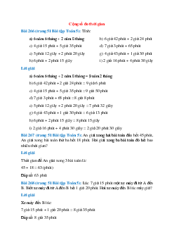 SBT Toán lớp 5 trang 51, 52 Cộng số đo thời gian