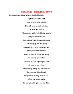 Soạn bài Tự đánh giá - Những điều bố yêu – ngắn nhất Cánh diều