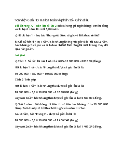 Bài 5 trang 70 Toán 6 Tập 2 | Cánh diều Giải toán lớp 6