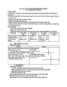 Giáo án Toán 7 bài 3: Các góc tạo bởi một đường thẳng cắt hai đường thẳng mới nhất