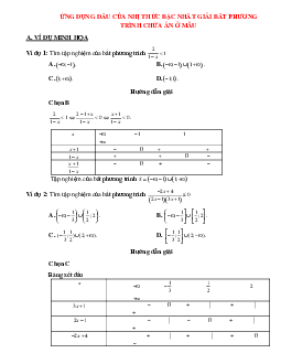 Bài tập ứng dụng của dấu nhị thức bậc nhất giải bất phương trình chứa ẩn ở mẫu Toán 10
