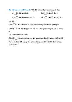 Viết chữ số thích hợp vào ô trống để được