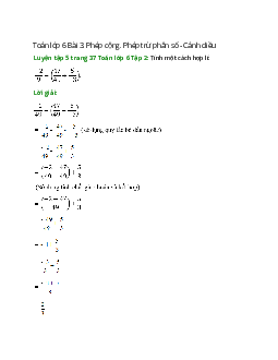 Luyện tập 5 trang 37 Toán 6 Tập 2 | Cánh diều Giải toán lớp 6