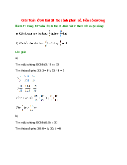 Bài 6.11 trang 12 Toán 6 Tập 2 | Kết nối tri thức Giải toán lớp 6