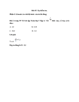 Viết 3/10 dưới dạng số thập phân được