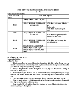 Giáo án Hình học 9 chương 2 bài 7: Vị trí tương đối của hai đường tròn mới nhất